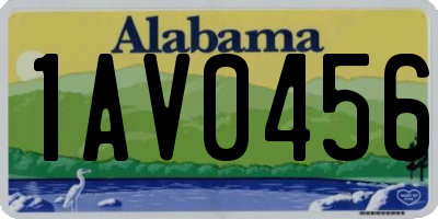 AL license plate 1AV0456