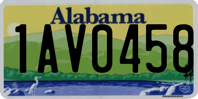 AL license plate 1AV0458