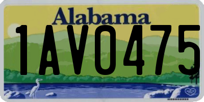 AL license plate 1AV0475