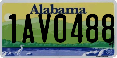 AL license plate 1AV0488