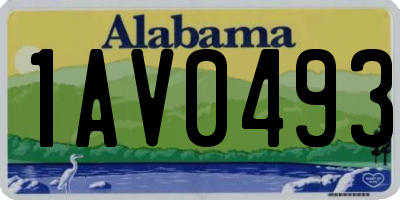 AL license plate 1AV0493