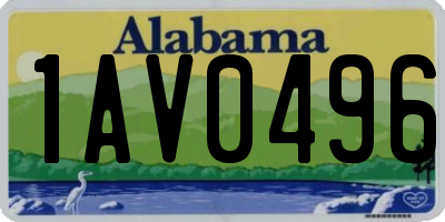AL license plate 1AV0496
