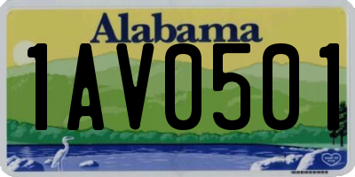 AL license plate 1AV0501