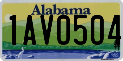 AL license plate 1AV0504