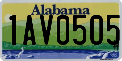 AL license plate 1AV0505