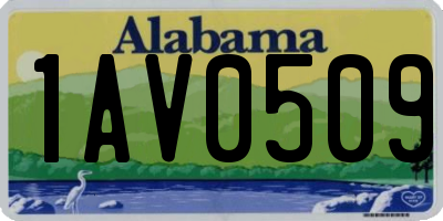 AL license plate 1AV0509