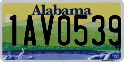 AL license plate 1AV0539