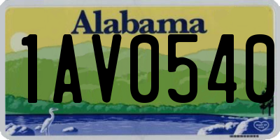 AL license plate 1AV0540