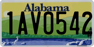AL license plate 1AV0542