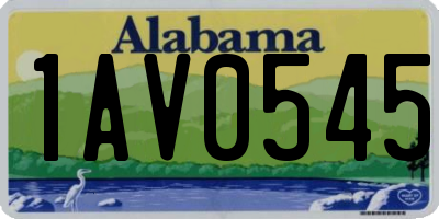 AL license plate 1AV0545