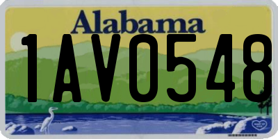 AL license plate 1AV0548