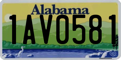 AL license plate 1AV0581