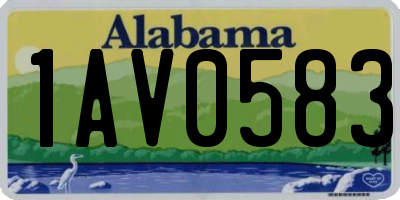 AL license plate 1AV0583