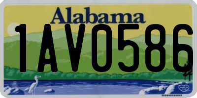 AL license plate 1AV0586