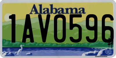 AL license plate 1AV0596