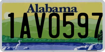 AL license plate 1AV0597