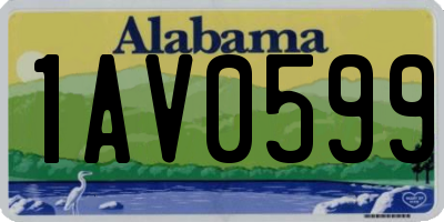 AL license plate 1AV0599