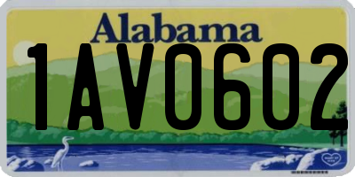 AL license plate 1AV0602