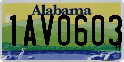 AL license plate 1AV0603
