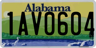 AL license plate 1AV0604