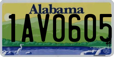 AL license plate 1AV0605