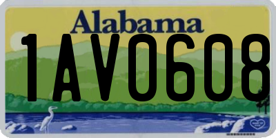 AL license plate 1AV0608