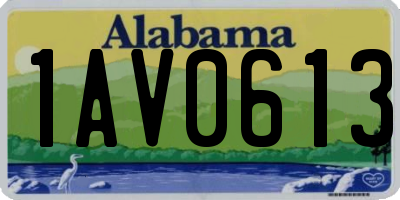 AL license plate 1AV0613