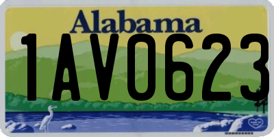 AL license plate 1AV0623