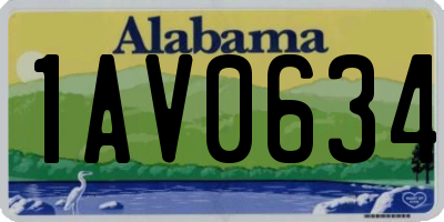 AL license plate 1AV0634