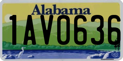 AL license plate 1AV0636