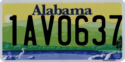 AL license plate 1AV0637