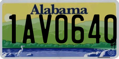 AL license plate 1AV0640