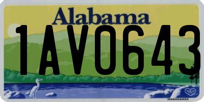 AL license plate 1AV0643