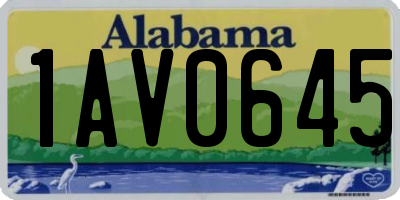 AL license plate 1AV0645