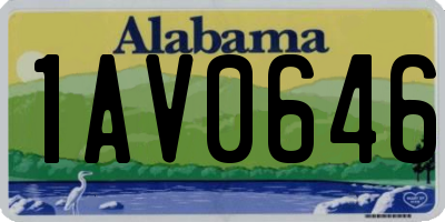 AL license plate 1AV0646