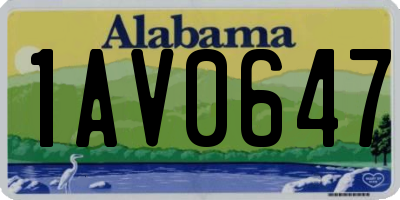 AL license plate 1AV0647