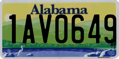 AL license plate 1AV0649
