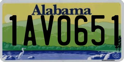 AL license plate 1AV0651