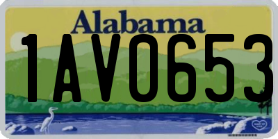 AL license plate 1AV0653