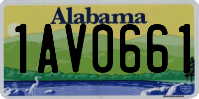 AL license plate 1AV0661