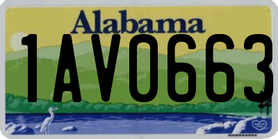 AL license plate 1AV0663