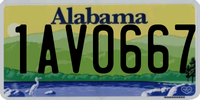 AL license plate 1AV0667