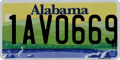 AL license plate 1AV0669