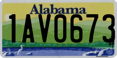 AL license plate 1AV0673