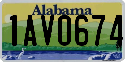 AL license plate 1AV0674
