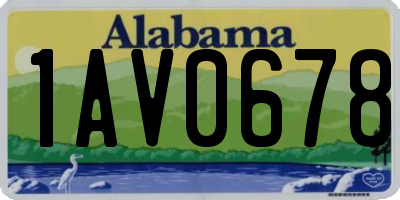 AL license plate 1AV0678