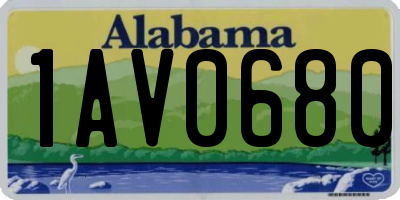 AL license plate 1AV0680