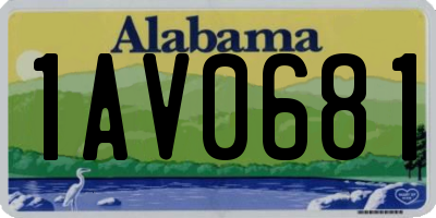 AL license plate 1AV0681