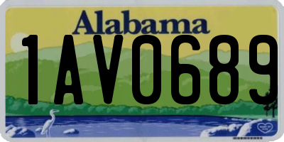 AL license plate 1AV0689