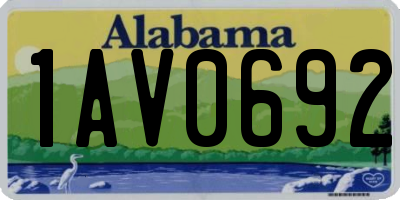 AL license plate 1AV0692